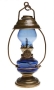 Керосиновая лампа Синее стекло, латунь СССР, первая треть ХХ века Акционерное общество Ян Серковский 1920 г инфо 10328v.