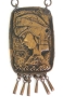 Кулон с цепочкой "Дева" Металл СССР, 80-е годы XX века от пайки в правом углу инфо 10925v.