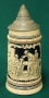 Пивная кружка с крышкой Керамика, эмаль Германия, начало XX века 1910 г инфо 11168v.